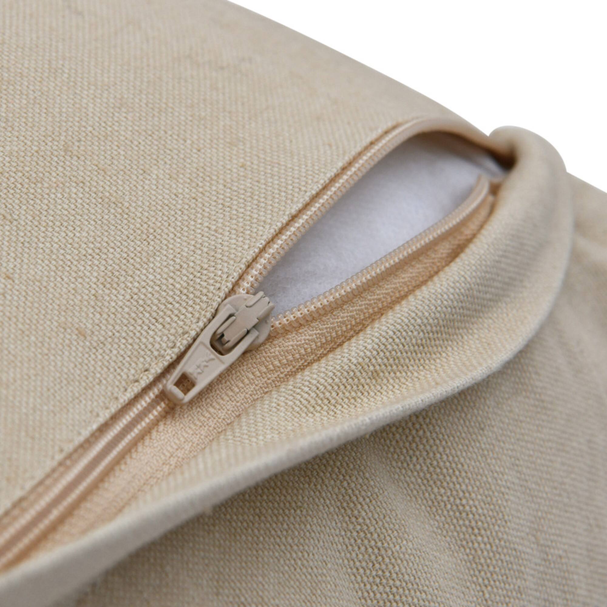 Hello Honey® Natural & Beige Embroidery Cotton Pillow